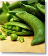 Pea Pods Metal Print