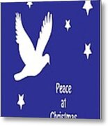 Peace At Christmas Greeting Card Metal Print