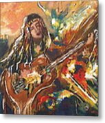 Peaceful Musician Metal Print