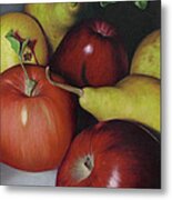 Pears And Apples Metal Print