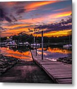 Peering At The Sunset Metal Print