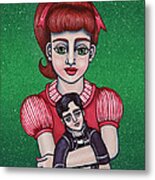 Peggy Sue Holding The King Metal Print