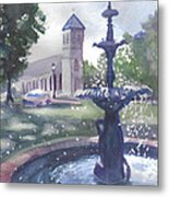 Pensacola Fountain Metal Print