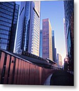 People Mover Entering A Tokyo Business Metal Print