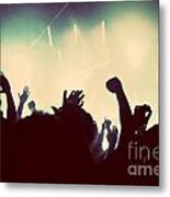 People On Music Concert Disco Party Metal Print