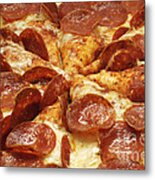 Pepperoni Pizza 1 Metal Print