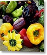 Peppers And Squash Metal Print