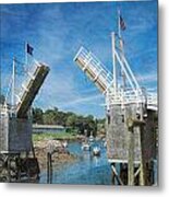 Perkins Cove Drawbridge Textured Metal Print