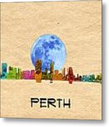 Perth Skyline Metal Print