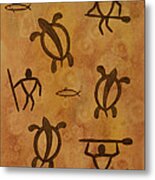 Petroglyph Wall Metal Print