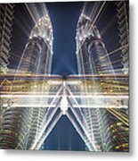 Petronas Towers Zooming Metal Print