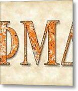 Phi Mu Delta - Parchment Metal Print