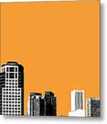 Phoenix Skyline - Orange Metal Print