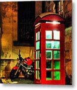 Phone And Bike Metal Print