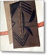 Picasso's Guitar -- A Collage Metal Print