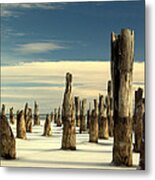 Pilings Ii Metal Print