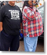 Pima Indians Watching Parade Sacaton Arizona 2005 Metal Print