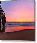 Pink Pier Metal Print