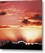 Pink Stormy Sky Metal Print