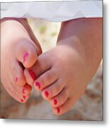 Pink Toes Metal Print