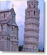 Pisa Duomo And Tower - Evening Metal Print