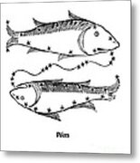 Pisces Constellation Zodiac Sign 1482 Metal Print