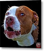 Pitbull 7769 - Bb - Fractal Dog Art Metal Print