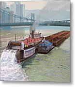 Pittsburgh River Boat-1948 Metal Print