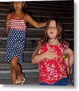 Pledging Allegiance Eating Pickle Fireworks July 4th Eloy Arizona 2004 Metal Print