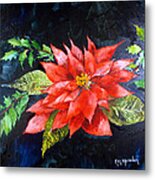 Poinsettia And Holly 2012 Metal Print