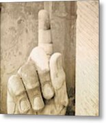 Pointing Finger Of A Statue Metal Print