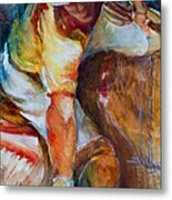 Polo Player Metal Print