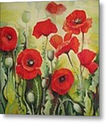 Poppies 2 Metal Print