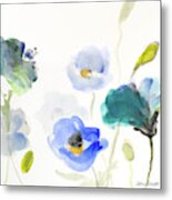 Poppies In The Blues I Metal Print