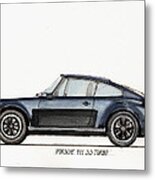 Porsche 911 930 Turbo Metal Poster