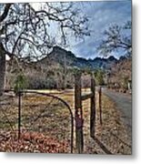 Portal Arizona Wood Fence Metal Print