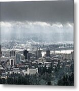 Portland Oregon After A Morning Rain Metal Print