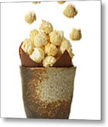 Pot Of Popcorn Metal Print