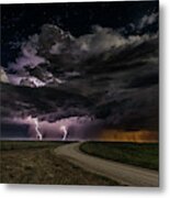 Prairie Lightning Metal Print