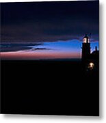 Pre Dawn Light Panorama At Quoddy Metal Print
