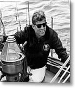 President John Kennedy Sailing Metal Print