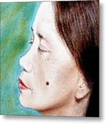 Profile Of A Filipina Beauty With A Mole On Her Cheek Metal Print