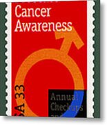 Prostate Cancer Awareness Stamp Metal Print