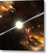 Pulsar Highly Magnetized, Rotating Neutron Star Metal Print