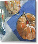 Pumpkin And Gourds Still Life Metal Print