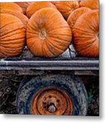 Pumpkin Wheel Metal Print