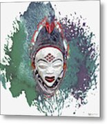 Punu Mask - Maiden Spirit Mukudji Metal Print