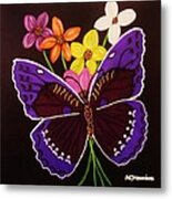 Purple Butterfly Metal Print