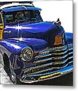 Purple Chevrolet Woody Metal Print