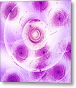 Purple Rosettes Metal Print